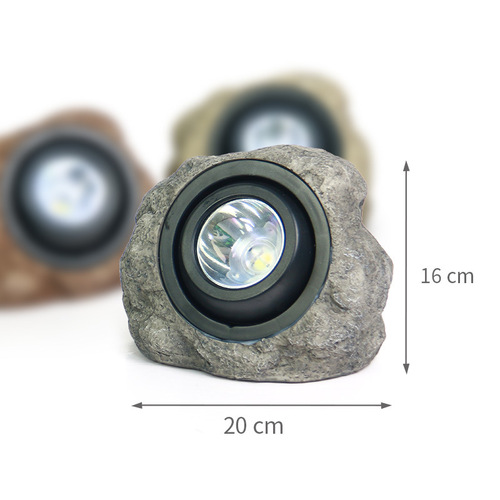 Solar garden light outdoor garden landscape spotlight waterproof resin simulation stone light led lawn tree light