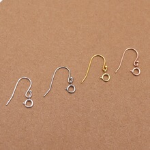 S925纯银万能扣耳钩弹簧扣多功能DIY手工配件尾珠耳钩耳饰品配件
