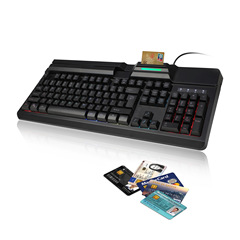 金融スマートチップicカード読み取りカードブラシ磁気ストライプrfid指紋スマートカード工業キーボードnc一体