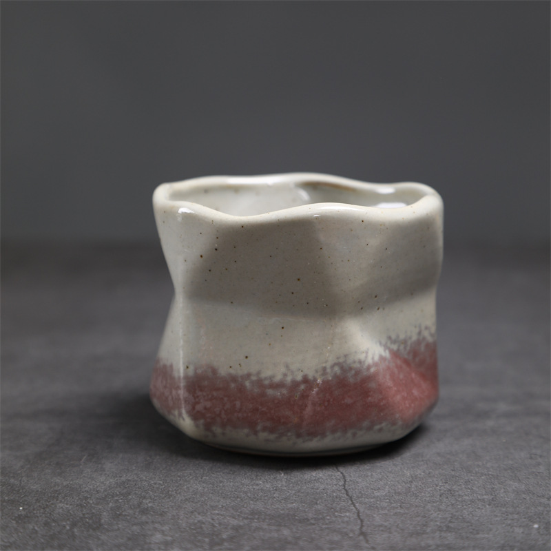 Hochwertige, im Ofen gedrechselte kleine Kung-Fu-Schale, Vintage-Keramik-Teetasse, Bestseller-Kaffeetasse, rustikale, im Ofen gedrechselte Meistertasse_voghion.com
