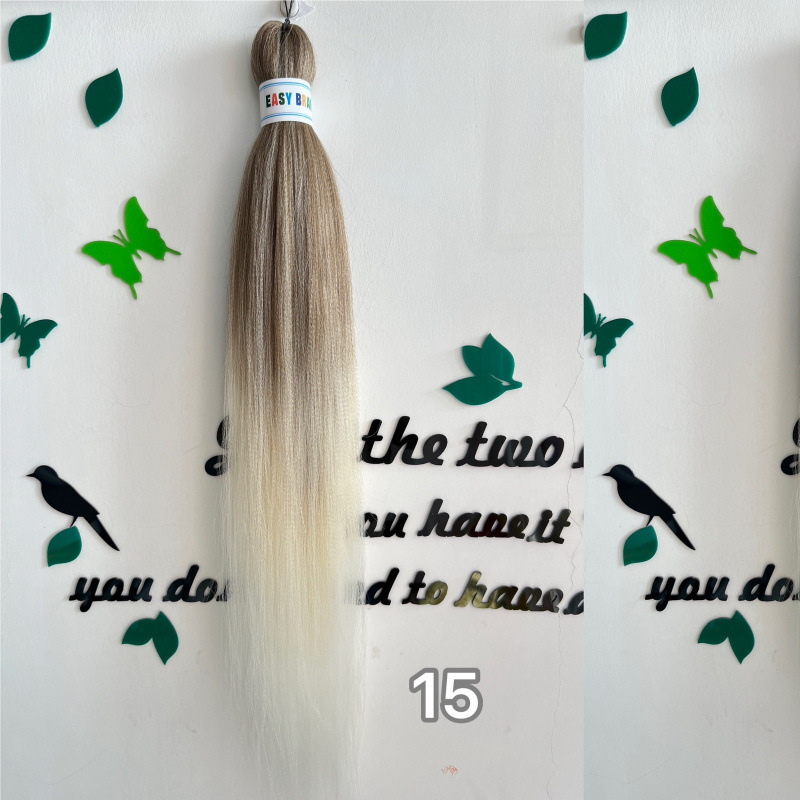 Fijo de baja temperatura de agua caliente FR Easy Braid Fibra química Trenza sucia Multicolor Negro Pechón suave y esponjoso