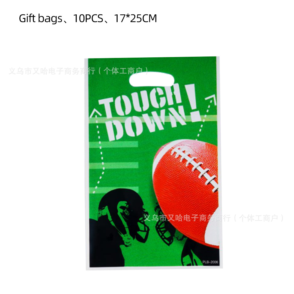 国境を越えた粉犬爪パーティーギフトバッグラグビー漫画ギフトバッグプラスチックキャンディーバッグ誕生日パーティー装飾品