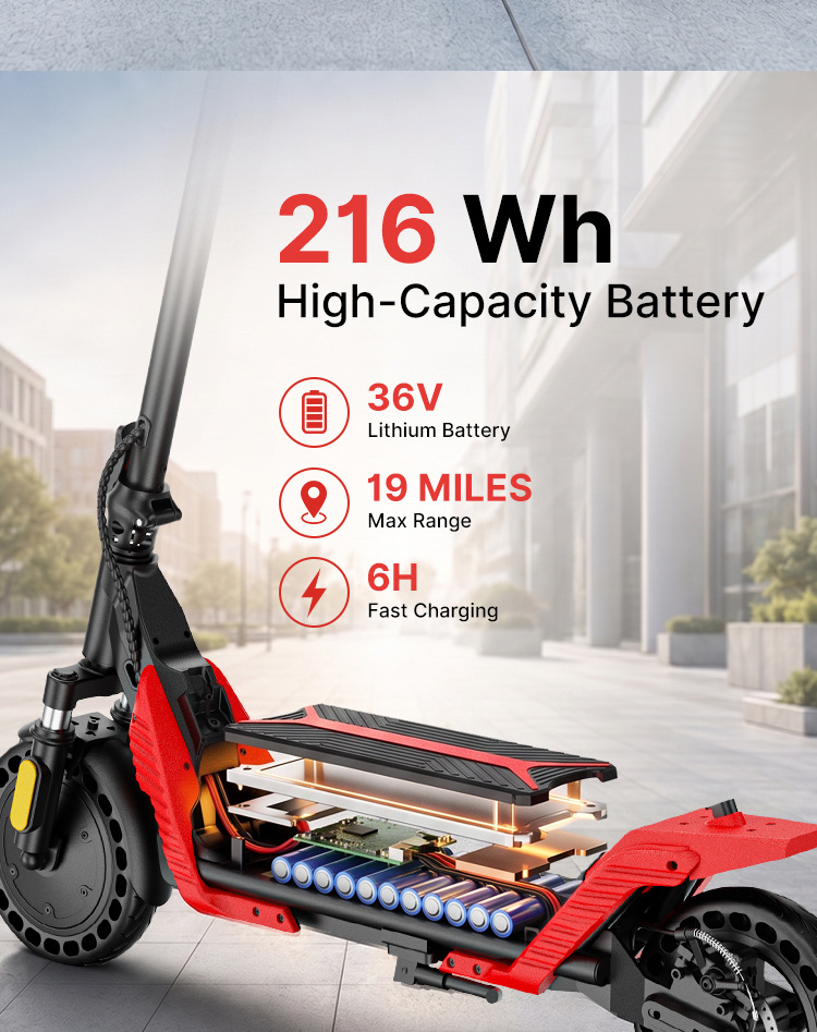 Electric scooter for adults, long range, front shock absorption, foldable, e-scooter, direct shipment from overseas warehouse