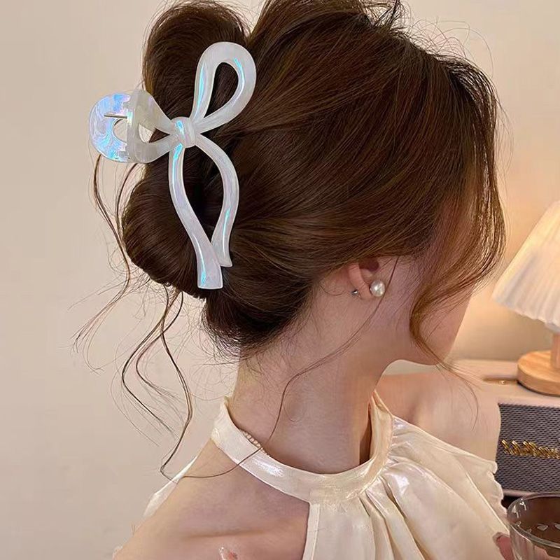 Pinzas para el cabello coreanas exquisitas y de alta gama para mujer, versátiles para peinados recogidos en la parte posterior de la cabeza, pinzas de tiburón, tamaño extragrande para cabello grueso, pinzas de garra, horquillas.