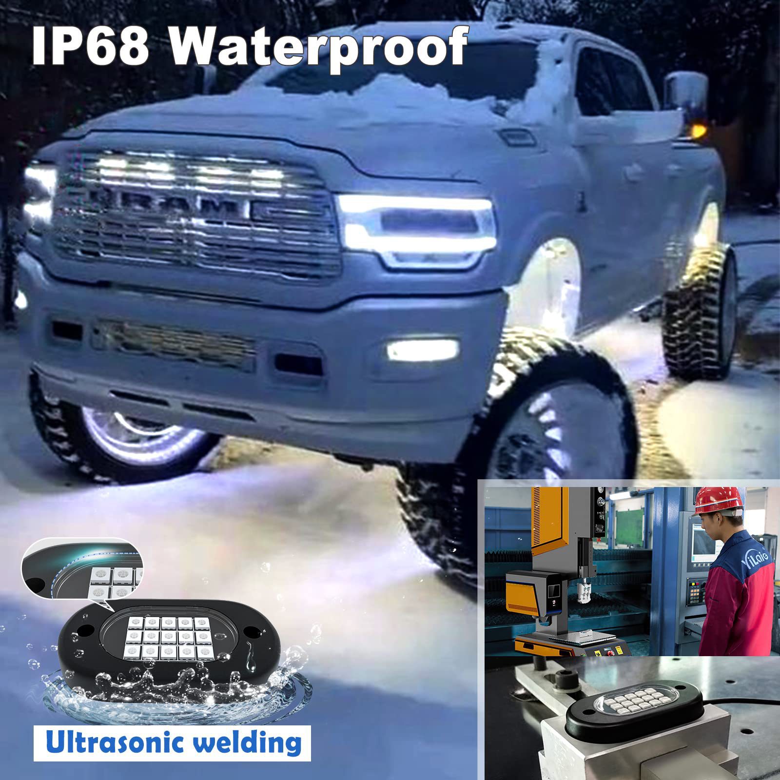 Cross-border explosions car RGB chassis light colorful app control Bluetooth chassis light LED off-road vehicle voice control music