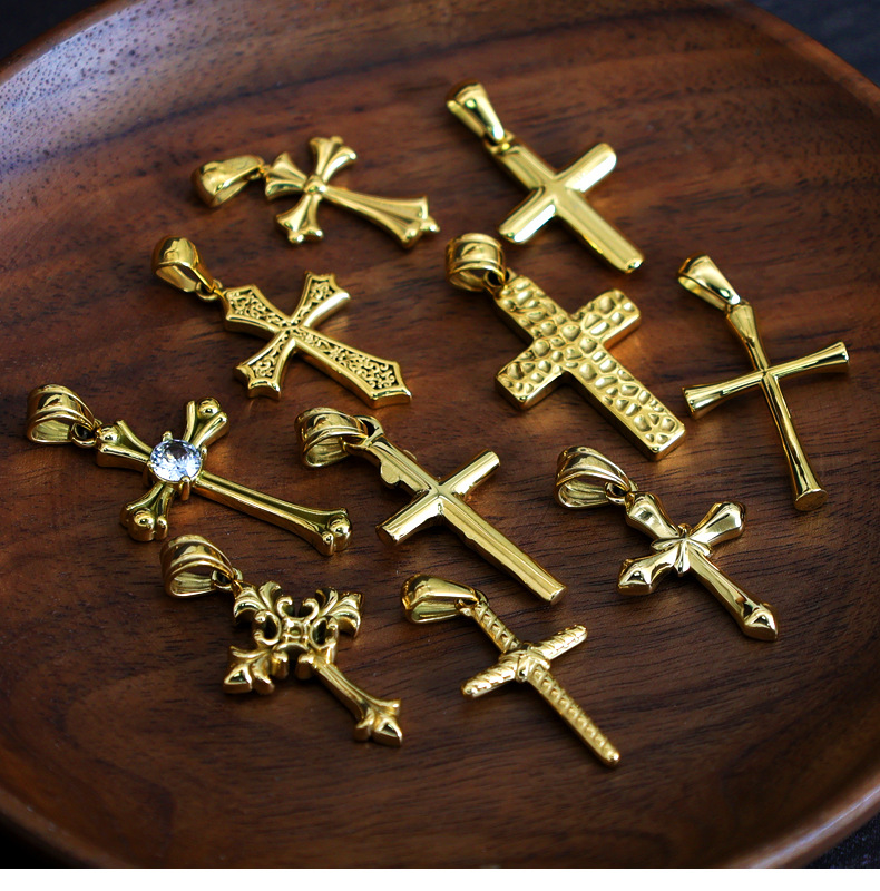 4g Weight PVD Coated Gold Plating Process Pendant Jewelry Making Type Real Gold Plated Plating Material Zircon Inlay Material DIY Jewelry Accessories Classification 1 Piece Quantity 304 Stainless Steel Material Cross Pattern Casual, Simple Style Style Waterproof Non Tarnish, Inlay Craft 1 Piece 304 Stainless Steel Zircon PVD Coated Real Gold Plated Cross Pendant DIY Jewelry Accessories 4