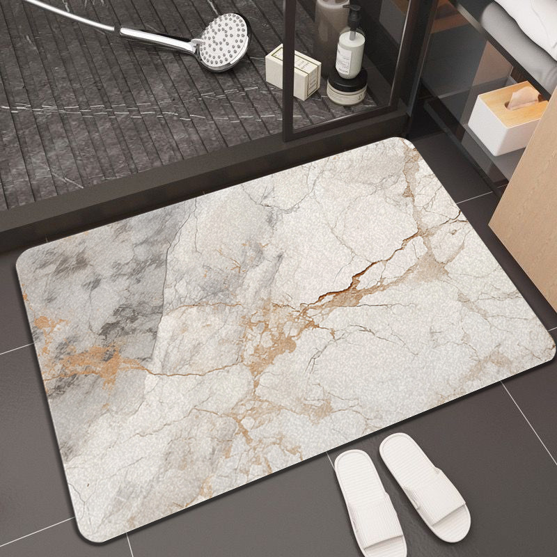 Baño de barro de diatomeas absorción de agua suelo blando de baño de barro de diatomeas puerta de baño anti-deslizante cojín de pies secos rápidos