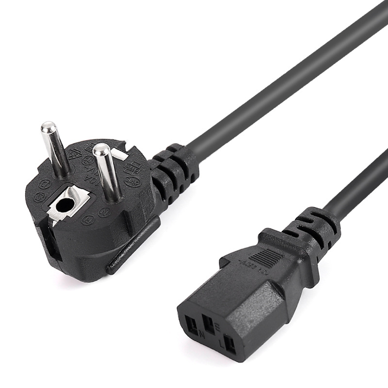 Cable de alimentación estándar europeo para comercio exterior transfronterizo con enchufe estándar europeo, cable de alimentación estándar europeo con enchufe estándar europeo, 1,5 metros