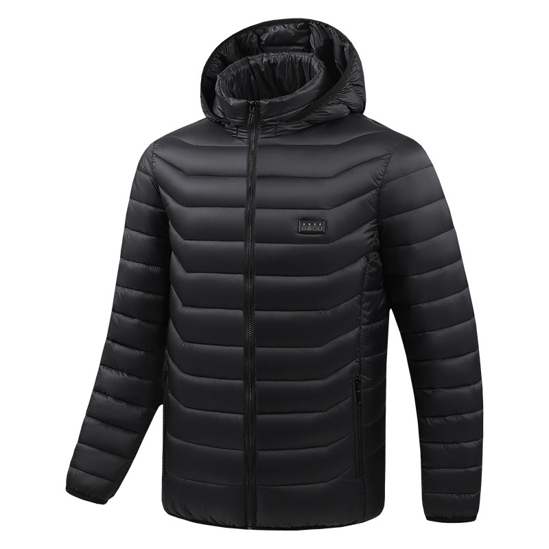 Cross-border Winter Smart Heating Cotton Clothes Warm Heating Cotton Jacket Charging Warm Cotton Jacket Hooded Electric Heating Clothes for Men and Women Cross-border Winter Smart Heating Cotton Clothes Warm Heating Cotton Jacket Charging Warm Cotton Jacket Hooded Electric Heating Clothes for Men and Women