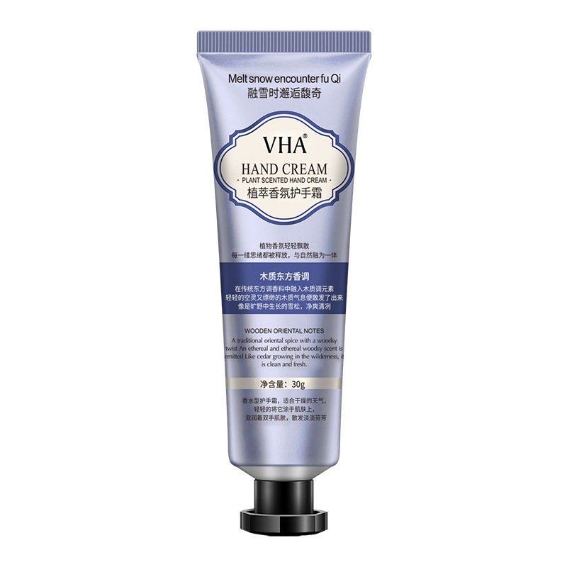 VHA crema de manos de fragancia vegetal hidratante anti-agrietamiento crema de manos para el cuidado de la piel otoño y invierno pequeña rama de alto valor al por mayor
