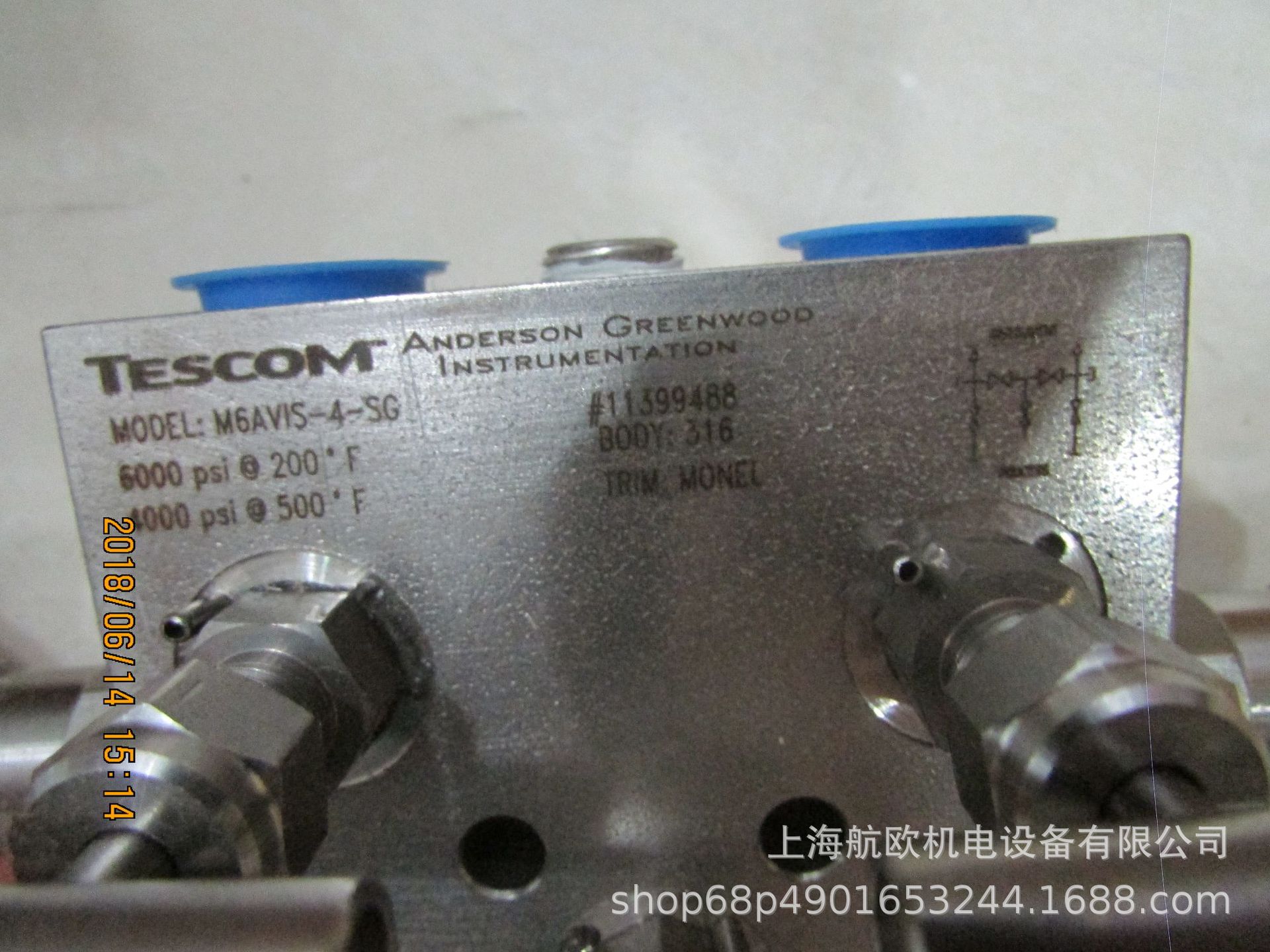 ANDERSON阀M6AVIS-4-SG，H7V1S44Q 021273004