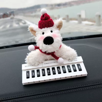 Car Temporary Parking Sign, Cute Nömrəli dayanma kartı - west-highland-red-hat-piano-stop-sign