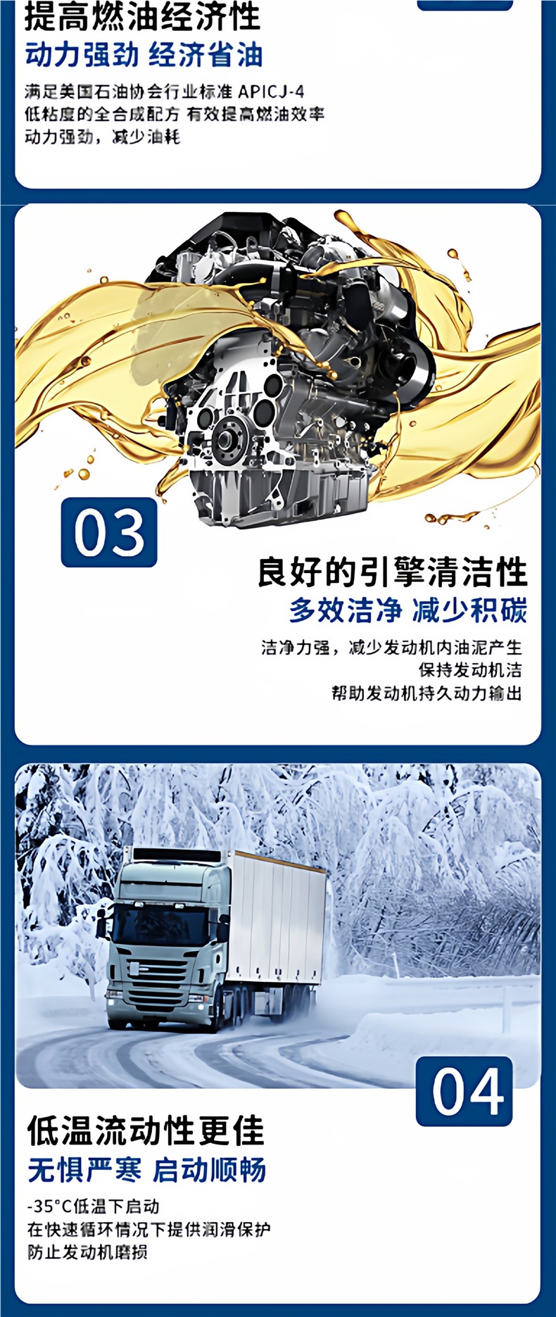 Genuine fully synthetic diesel engine oil 15W-40 for agricultural vehicles, 20W-50 for trucks and micro tillers, suitable for all seasons, 4L pack