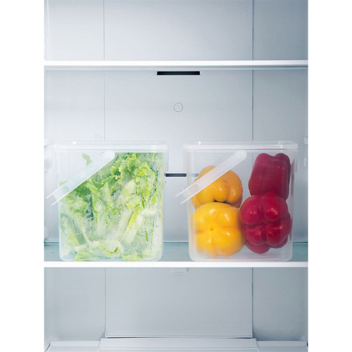 手提便携保鲜盒塑料透明食物收纳盒 冰箱家用厨房食品密封储物盒