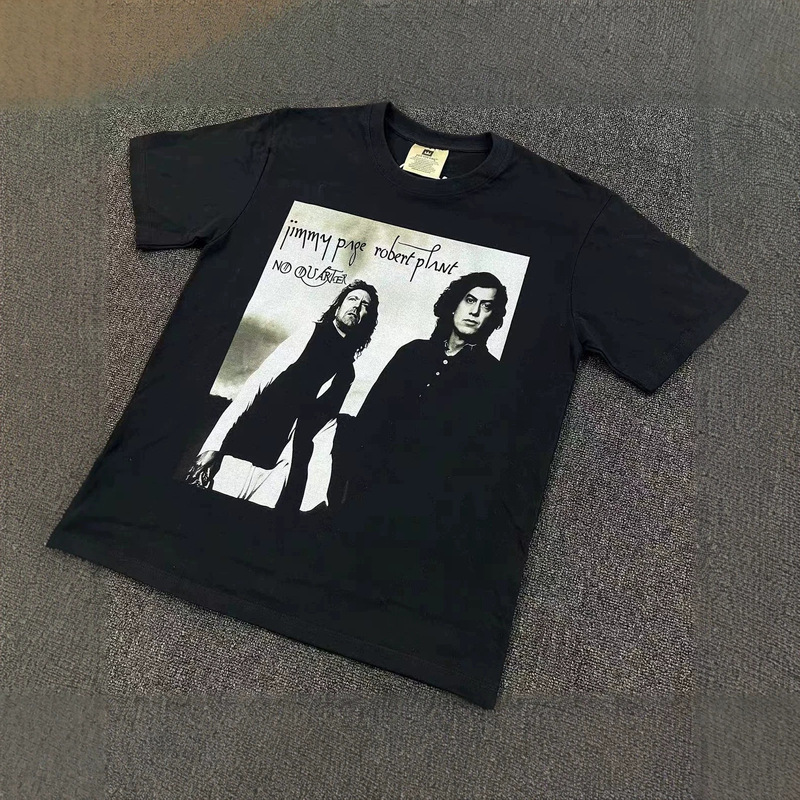 Led Zeppelin portrait double-sided digital direct-print short-sleeve T-shirt top