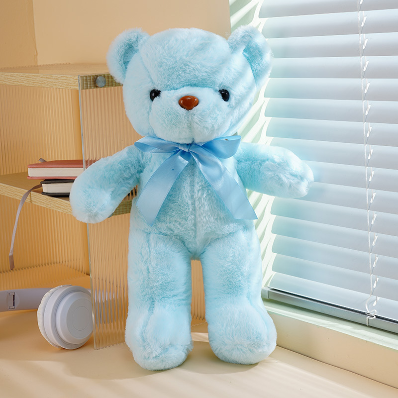 Osos de peluche con lazo de cinta de diez colores, muñecos de boda, regalos al por mayor, juguetes de peluche