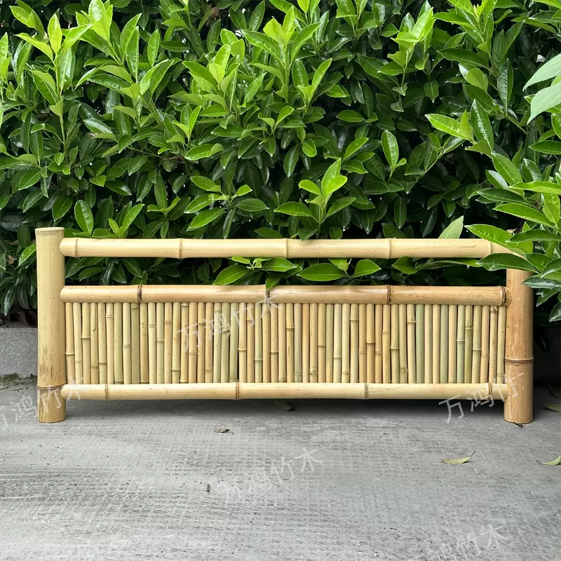 厂家直供手工定制竹篱笆栅栏围栏真竹护栏园林资材防腐处理户外