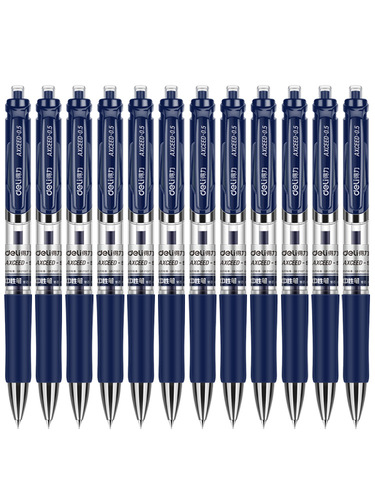 Deli S01 press gel pen simple and fashionable student writing 0.5mm water pen office signature pen stationery wholesale