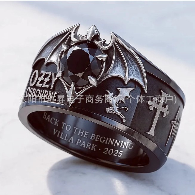 跨境新品Ozzy Osbourne Commemorative Ring  奥兹·奥斯本纪念戒|undefined