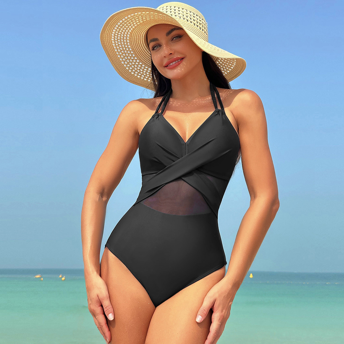 Women's Vacation Solid Color 1 Piece One Piece Swimwear display picture 2