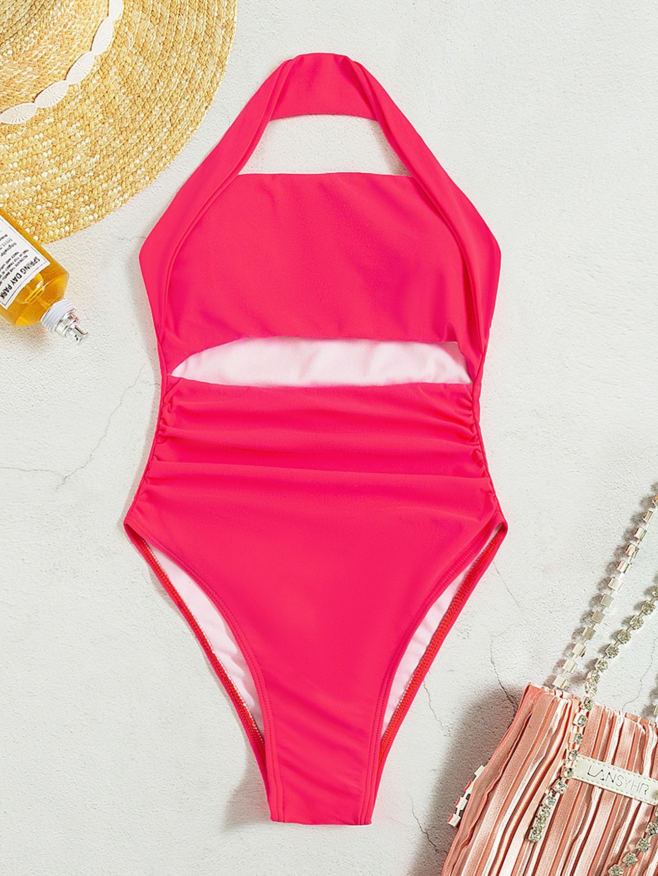 Women's Vacation Solid Color 1 Piece One Piece Swimwear display picture 5