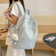 高颜值书包女ins轻便简约休闲百搭初高中大学生电脑旅行双肩背包
