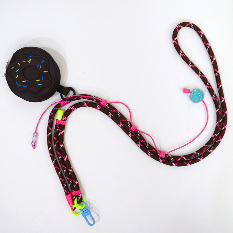 8MM botón de puerta de color ajustable de teléfono móvil cuerdas trenzadas de nylon robusto y duradero accesorios de bolsas de flores sensación de alto nivel