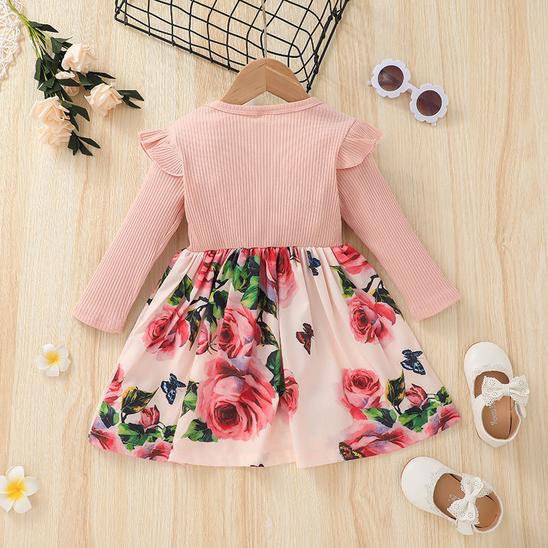 Girls Skirts Europe And America Autumn Long-sleeved Dress Children's Clothing display picture 5
