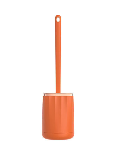Household silicone toilet brush set, toilet bathroom silicone cleaning brush, floor-standing electroplated toilet brush combination