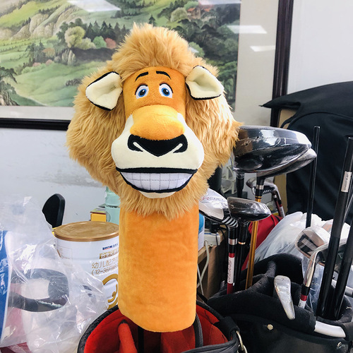 Cross-border hot selling lion golf club cover cartoon animal header cover No. 1 pole protective cover manufacturer wholesale