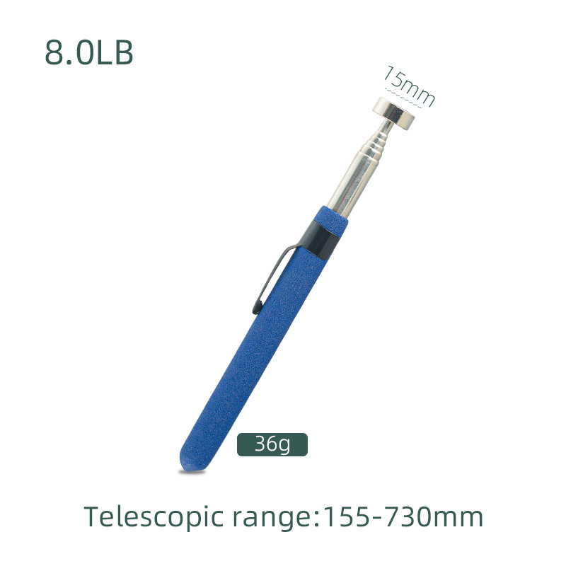Recogida magnética de dimensión profunda Varilla de imán magnético Varilla de extensión telescópica Herramienta de reparación de automóviles Espejo cuadrado Espejo redondo Cabeza de linterna
