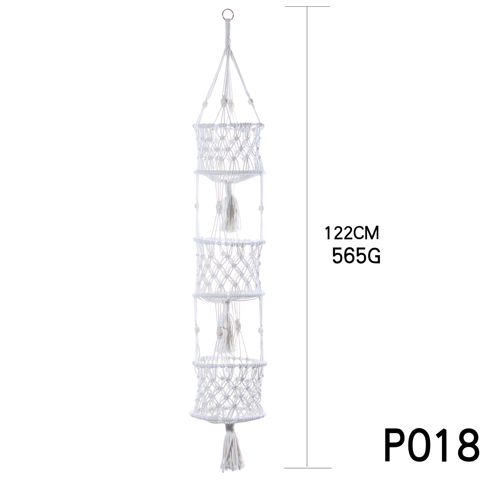 クロスボーダー植木鉢ネットポケット園芸緑植創意金綿縄植木鉢吊りかご手編み綿紐吊り植木鉢ネットポケット