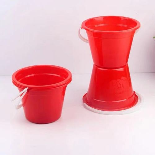 Plastic small red bucket kindergarten children's art painting pen washing art pen washing bucket paint mixing bucket strawberry small bucket