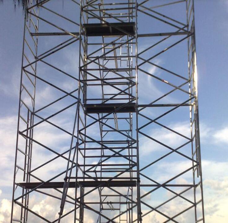 外贸快装脚手架 铝合金带斜撑室内外外销脚手架批发室内外脚手架