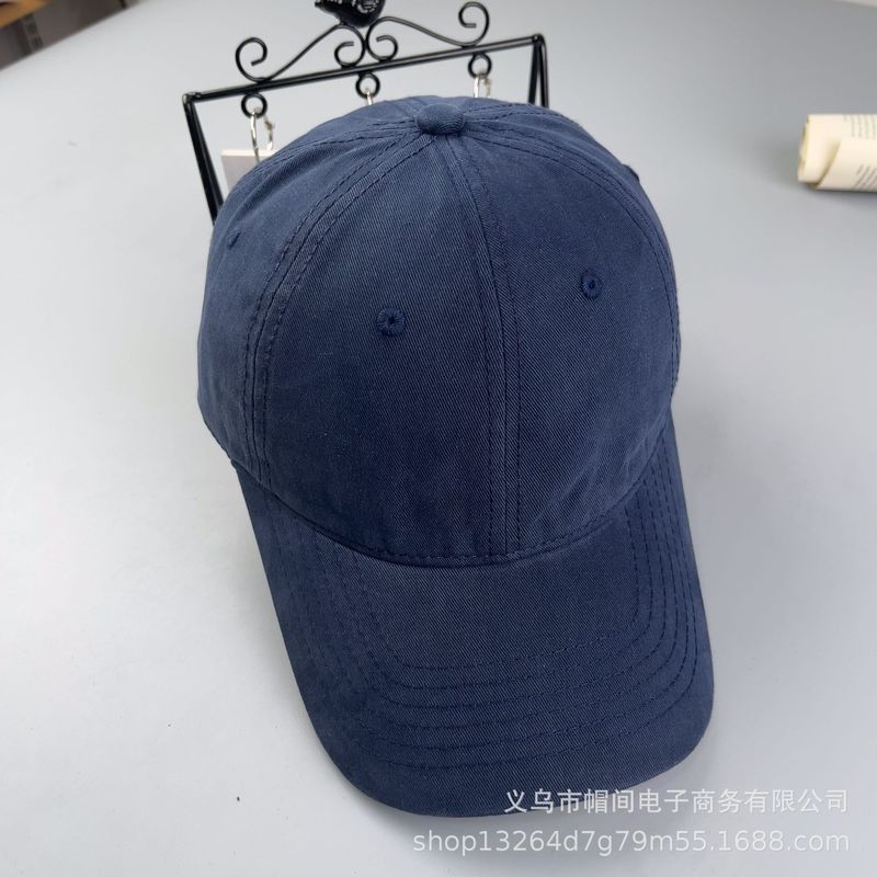 批发韩国新款纯色软顶纯棉棒球帽女四季光板遮阳防晒鸭舌帽可加工|undefined