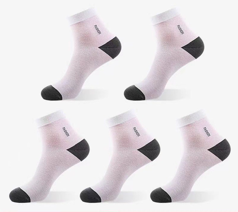 화이트 메쉬 남성용 양말