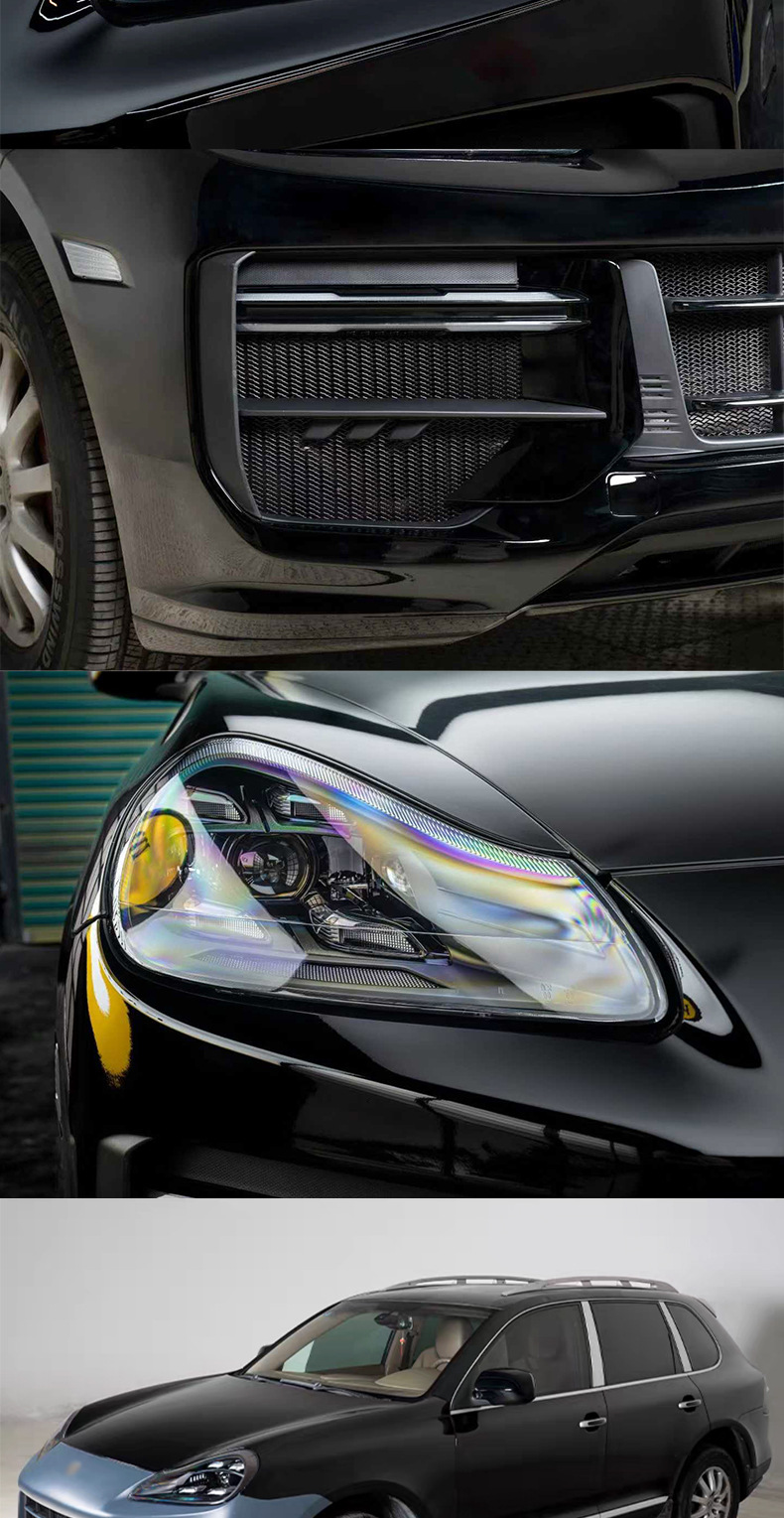 Suitable for Porsche Cayenne 957 Modification and Upgrade to 24-Model Gts Front Bumper Turbo Gt Front Bumper Headlights