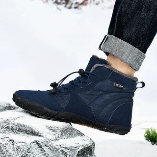 新款男鞋户外高帮棉鞋情侣工装雪地靴保暖加绒加厚中筒登山鞋