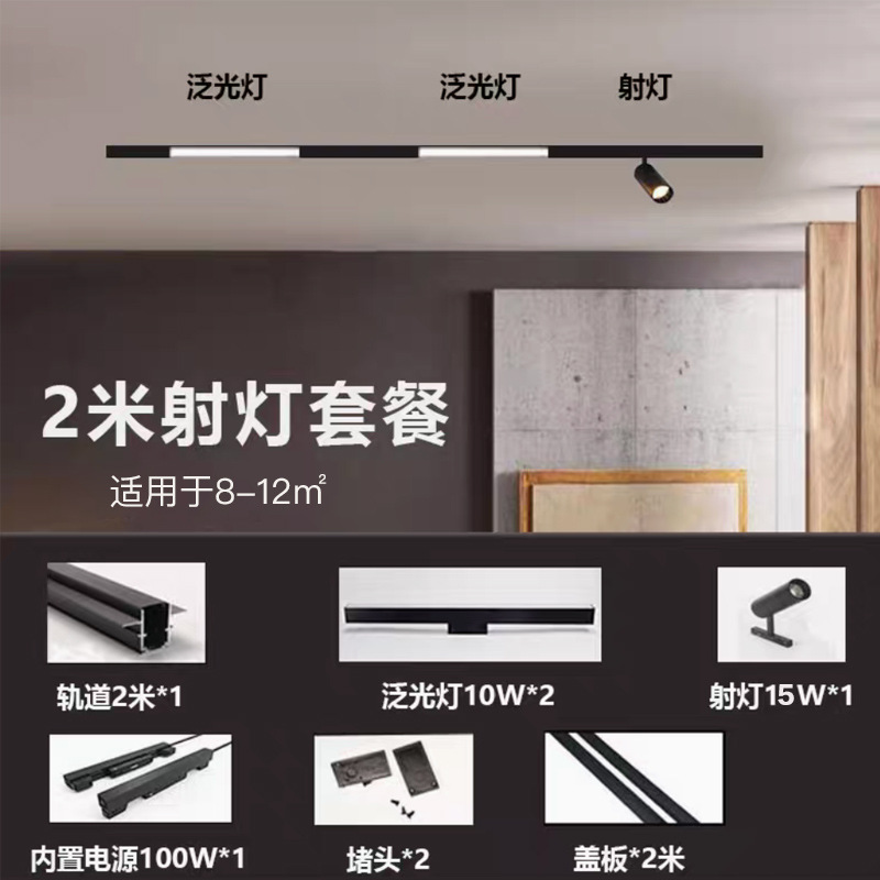 Espectro completo sin lámpara principal lámpara de órbita de absorción magnética incrustada LED foco plegable lámpara GeShan lámpara Zhongshan iluminación luz de inundación