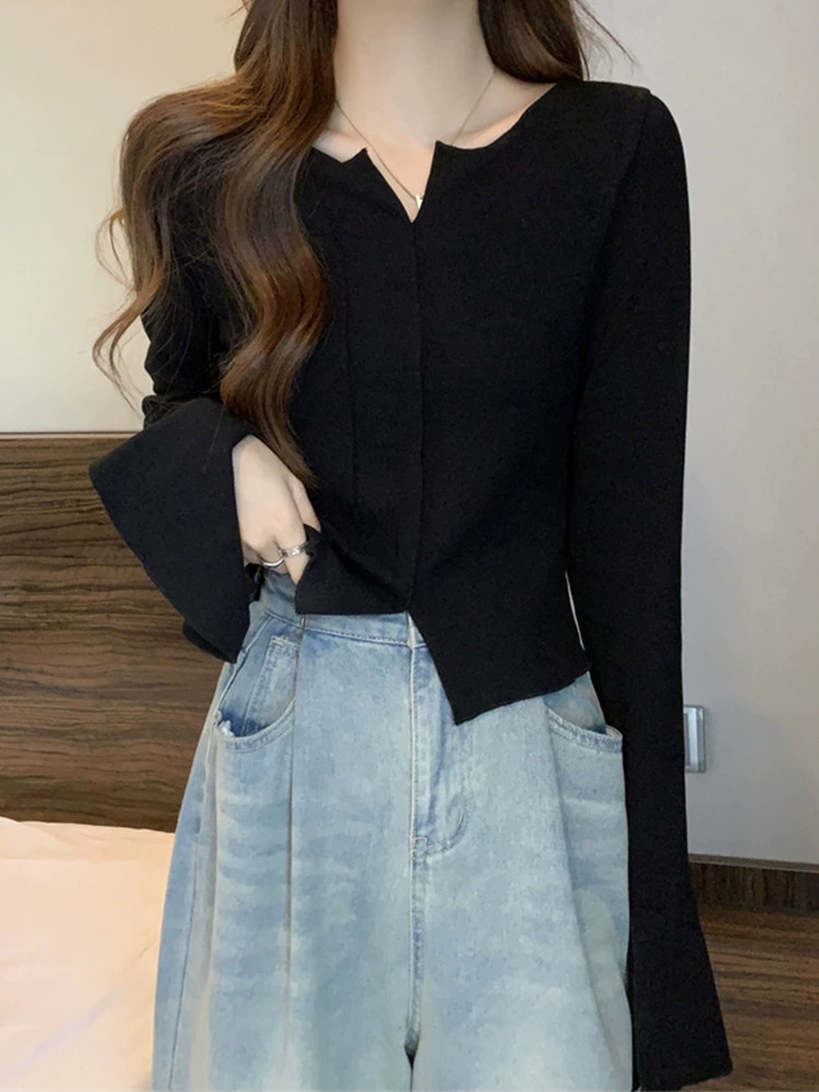 Base body-friendly short long-sleeve, for plus size ladies