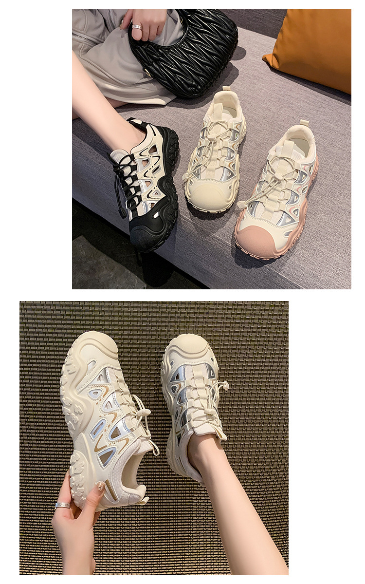 Damen Chunky Sneaker Für Freizeit Und Wandern Im Alltag_voghion.com