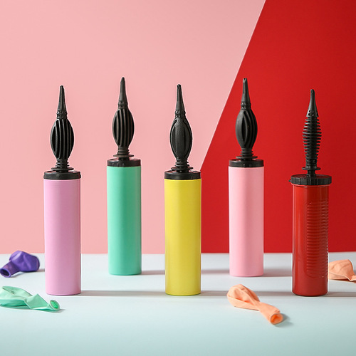 Red Macaron Inflator Hand Push Balloon Inflator Pump Inflator Balloon Tool Home Portable Wholesale