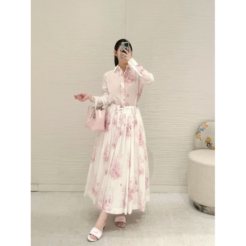 2026 New Summer Style Flamingo Print Shirt + Skirt Suit for Women 2026 New Summer Style Flamingo Print Shirt + Skirt Suit for Women