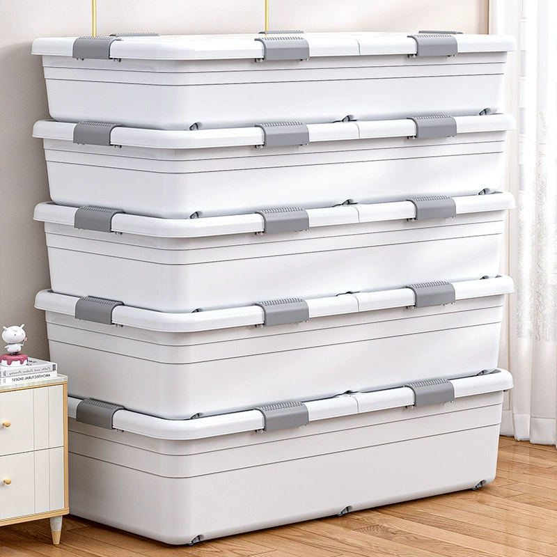 Ящик для хранения под кроватью, бытовой плоский ящик на колесиках, ящик для хранения одежды, большой ящик для хранения