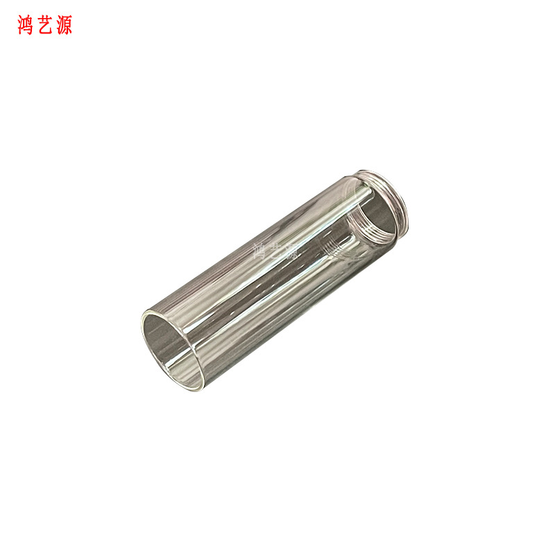 공장 도매 높은 붕규산 수제 유리 병 유리 튜브 투명 창조적 인 외부 치아 나사 유리 폭발 방지 튜브 전등