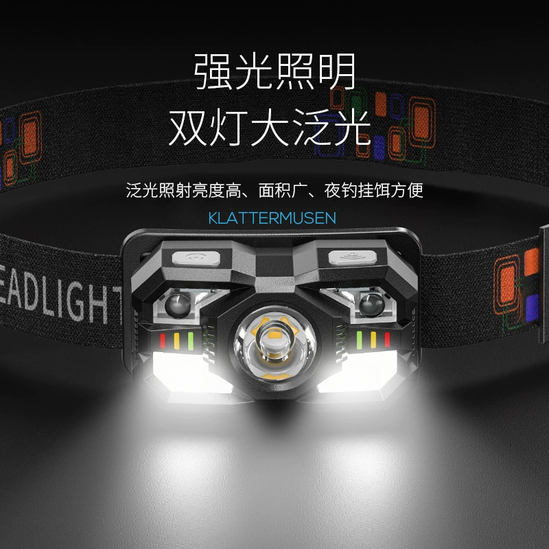 Внешнее прочное яркое светодиодное фонарик USB зарядка, фонарь с высоким ярким режимом, сенсорный фонарь, ночная рыбалка, поход, рыбалка
