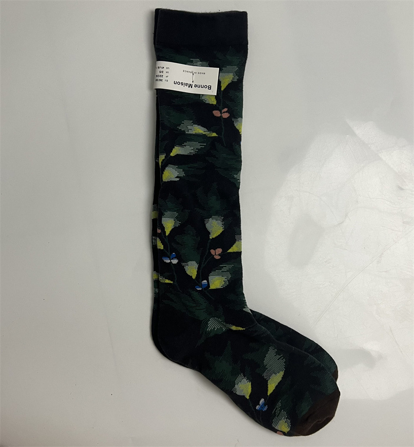 Calzini lunghi Happy Socks in cotone con motivo astratto artistico intrecciato, alti fino al ginocchio, autunno inverno, BOONE MAISON, 2025d, francesi_voghion.com