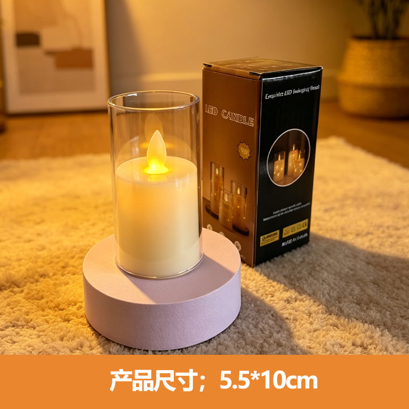 Velas electrónicas LED lámpara de vela de simulación boda festivales de carga vela diseño accesorios adornos de atmósfera lámpara personalizada