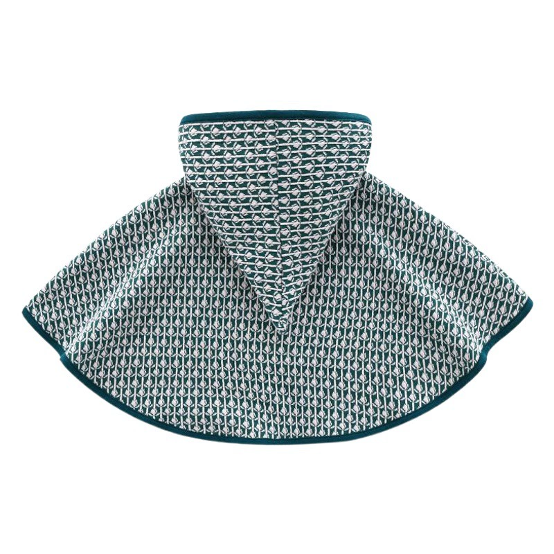 От 0 до 4 лет Детская шаль с капюшоном для мальчиков и девочек, тонкий бархатный ветрозащитный плащ для новорожденных, детский плащ, осенне-зимний короткий