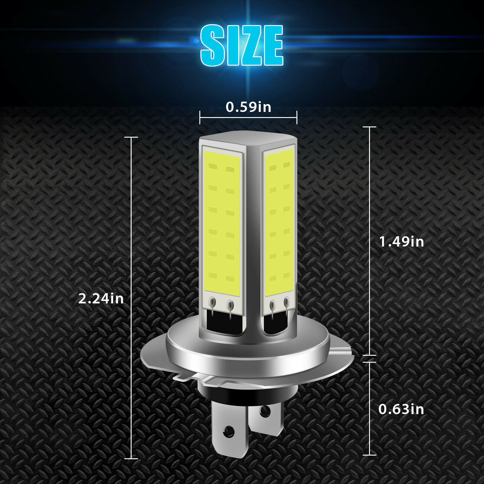 Coches LED niebla delantero COB 4 lados H7 80W de alta potencia niebla delantera image 5